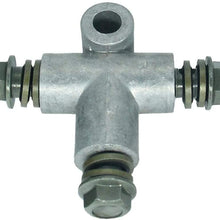 MSJFUBANGBM 3 Way Adapter with Short Nuts Motorcycle Hose Fitting Tee Connector Pipe Union Hydraulic Brake Durable