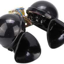 Acouto Car Horn, Car Styling Accessory 24V Car Horn Universal Black Electric Snail Horn for Car Truck Boat