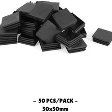 Ladeyi Plastic Tubing Plug 10/50 Pcs Plastic End Caps Steel Tube Inserts Steel Fence Post Pipe Tube Cover Insert for Fence Railings Steel Pipes Garden Furniture 5050/50100 Mm