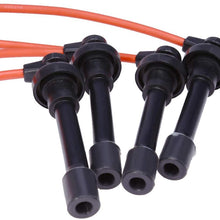 94-01 7mm High Performance Engine SPARK PLUG WIRES Wire Set Replacement for Honda Acura Integra Type-R GSR B18 DOHC VTEC (Red)