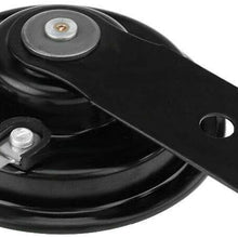Amhousejoy Universal Motorcycle Electric Horn kit 12V 1.5A 105db Waterproof Round Loud Horn Speaker for Scooter Moped Dirt Bike ATV
