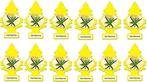 LITTLE TREES Car Air Freshener | Hanging Paper Tree for Home or Car | Vanillaroma Scent | Pack of 12