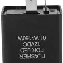 Qiilu Electronic LED Flasher Relay,Adjustable for Turn Signal Light Indicator Blinker