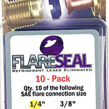 FlareSeal 10 Pack 1/4" Model FS04-10PK Leak Free SAE Flare Connections - Refrigerant - Refrigeration, HVAC, Ductless or Mini Split. Thread Lock Coated Copper Gasket Crush Seal (10, 1/4") …