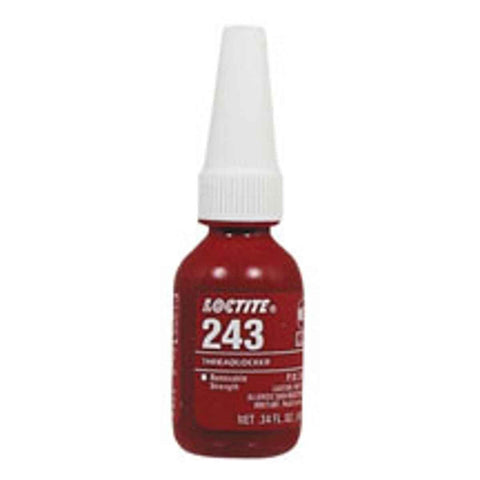 Loctite 243 Medium Strength Blue Threadlockers, 10 mL, 3/4 in Thread, Blue
