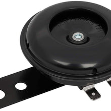 AUTOMUTO 105DB Motorcycle Electric Horn 12V Black Air Horn Kit with Bracket for Bike Motorcycle ATV