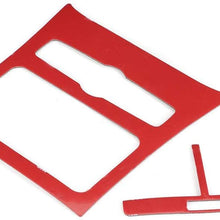 Rear Air Conditioning Vent Fe Cover, Carbon Fiber Car Rear Air Condition Vent Sticker Trim Decoration Fit for A6 2005-2011