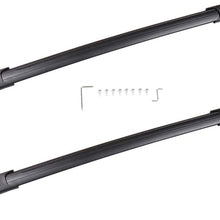 FINDAUTO 2pcs Crossbars fit for 2015-2020 for Chevy Suburban/for Cadillac Escalade/for Chevy Tahoe/for GMC Yukon/for GMC Yukon XL OE Style Top Rail Roof Rack Aero Aluminum Cross Bar Luggage Rack Rail