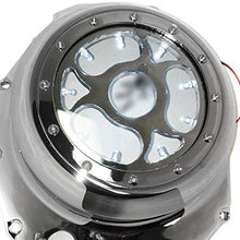 HTTMT MT313-001A- Blue LED Chrome See through Engine Clutch Cover Compatible with Suzuki GSXR1300 Hayabusa 1999-2013 / Suzuki B-king 2008-2009