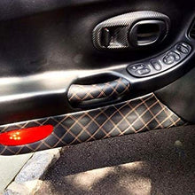 RedlineGoods Lower Door Panels for 1997-2004 Chevrolet Corvette C5. Black Suede (Alcantara) with Silver Thread