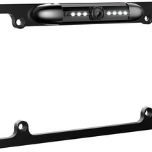 BOYO VISION VSL300L - Full-Frame License Plate Backup Camera with Built-in LED Lights (Black)