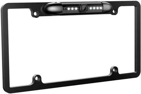 BOYO VISION VSL300L - Full-Frame License Plate Backup Camera with Built-in LED Lights (Black)