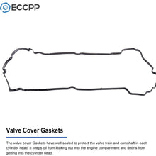 ECCPP Engine Valve Cover Gasket Set11127572851, 11127646555for 2007 2008 2009 2010 2011 2012 for Mini Cooper S 1.6L 1598CC L4 DOHC Valve Cover Gasket Set 11127585907
