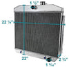 Spec-D Tuning for Chevy Small Block V8 Bel Air 3-Core/Row Light Aluminum Cooling Racing Radiator