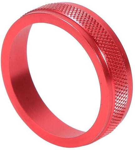 Car Air Conditioning Switch Knob Cover, Air Conditioning Heat Control Switch AC Knob Cover Ring Aluminum Alloy for V60 XC60 S80 V40(Blue)