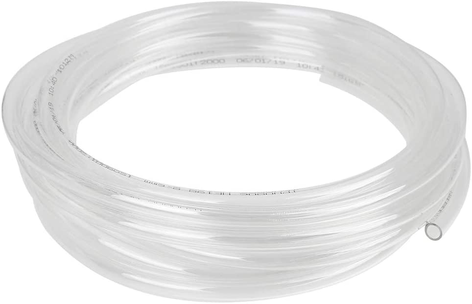 X AUTOHAUX 5 Meter 16.40ft Clear Polyurethane PU Air Hose Pipe Tubing 8mm OD 6mm ID for Car