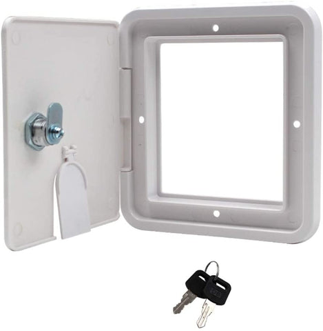 KABITA115 - Power Cord Hatch Electrical Access Door for RV Camper Trailer Motorhome Power Protection