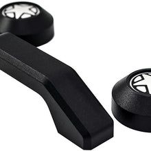 VMS Racing Black Windshield Bumper Rests and Footman Loop Bar Tie Down 3pcs 3 Piece Set Kit Compatible with Jeep Wrangler Sport Sahara Rubicon Unlimited TJ TJL LJ 97-06 1997-2006