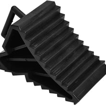 Rubber Wheel Chock, 2pcs Heavy Duty Car Anti-slip Block Tyre Slip Stopper Wheel Alignment Block Tire Support Pad