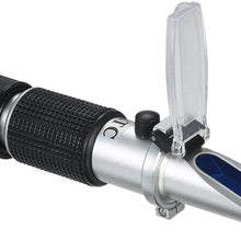 Janhiny Portable Handheld ATC Antifreeze Refractometer Freezing Point Meterfor Glycol Antifreeze Coolant and Battery Acid