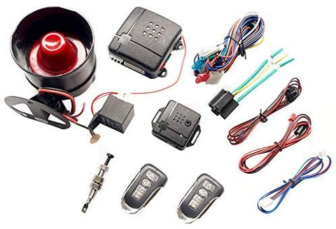 JYEMDV Car Universal Central Locking Kit & Alarm System with Immobiliser Shock Sensor
