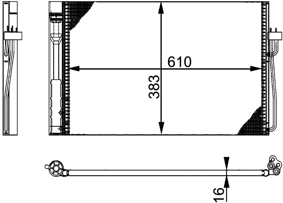 MAHLE Behr AC 345 000P A/C Condenser
