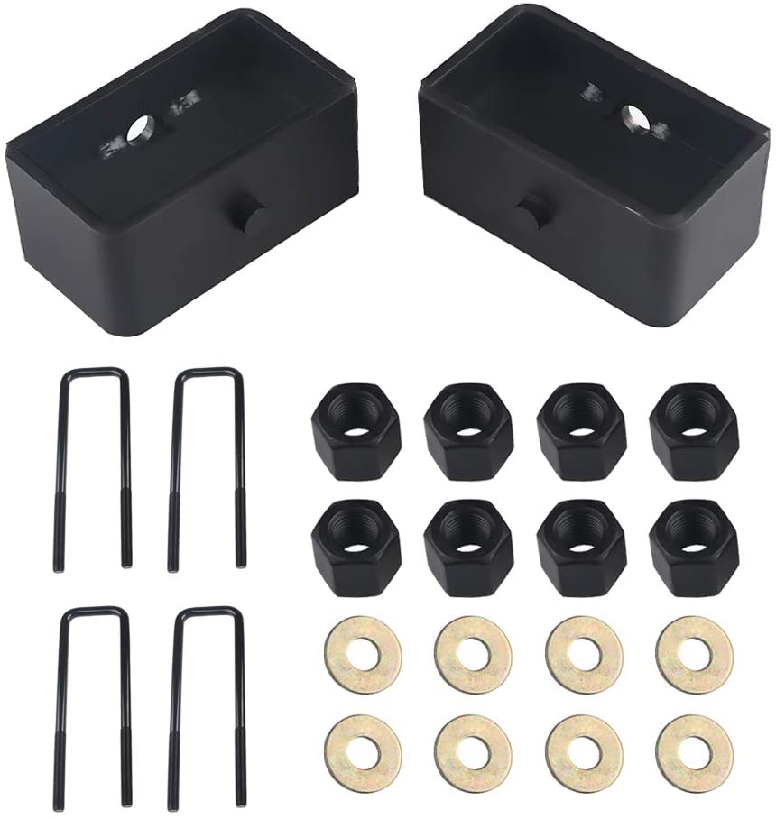 ADPOW Compatible with Leveling Kit 2”Rear Leveling Lift Kit Chevy GMC Silverado 1500/Sierra 1500 2WD/4WD 2007-2019 2 Inch Rear Strut Spacer Suspension Lift Kit Lift Spacers