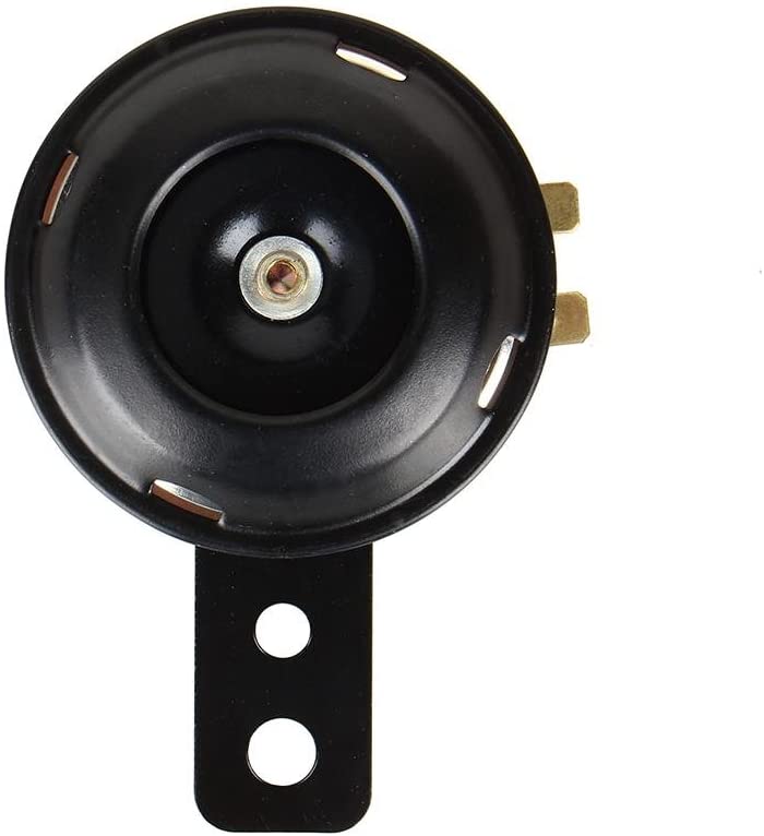 12V 1.5A Universal Motorcycle Auto Horns Loud Kit,Keenso Waterproof Round Loud Horn Speakers, Black Scooter Moped Dirt Bike ATV Motorcycle Loud Horn Speaker