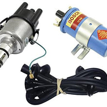 SCREAMER KIT BLACK, WITH EMPI 9431-B 009 DISTRIBUTOR & BOSCH BLUE COIL, FOR VW BUG, BEETLE, GHIA, BUS, TYPE 3