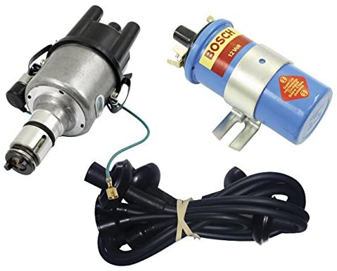 SCREAMER KIT BLACK, WITH EMPI 9431-B 009 DISTRIBUTOR & BOSCH BLUE COIL, FOR VW BUG, BEETLE, GHIA, BUS, TYPE 3