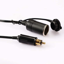 iMESTOU European Male Din Plug-US Female Cigarette Lighter Socket Adapter 12V-24V with Waterproof Cover