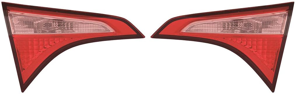 For Toyota Corolla 2017 Assembly Inner Model Halogen Driver Tail Light Left and Passenger Right Side Pair (CAPA Certified) TO2802135, TO2803135