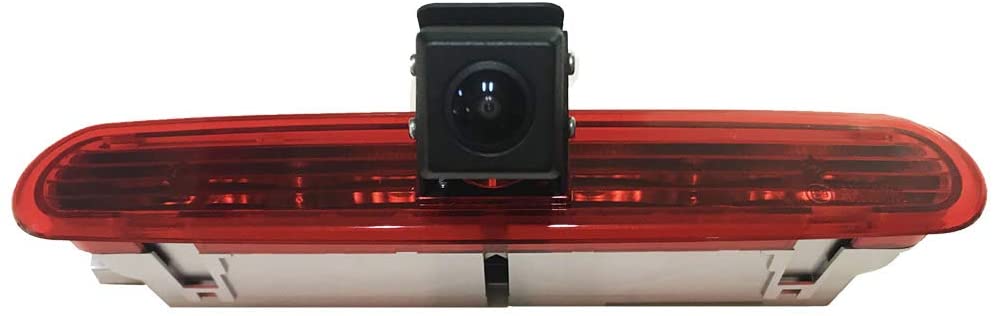 Waterproof Night Vision High Definition Color Rear View Brake Light Third Roof Top Mount Lamp Reverse Backup Angle Adjustable Camera for Fiat Doblo 263 Van/Opel Combo