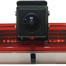 Waterproof Night Vision High Definition Color Rear View Brake Light Third Roof Top Mount Lamp Reverse Backup Angle Adjustable Camera for Fiat Doblo 263 Van/Opel Combo + 7" inch Monitor