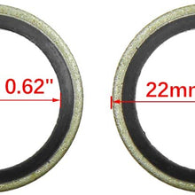 X AUTOHAUX 20pcs Engine Oil Crush Washers Drain Plug Gaskets 16mm ID. 22mm OD. for Car
