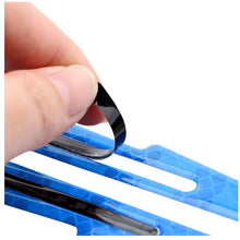 TRUE LINE Automotive Reflective Car Side Mirror Warning Molding Trim Sticker Safety Markers (Blue)