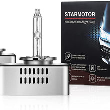 Starmotor D4S 5000K 35W HID Xenon Headlight Bulbs High Low Beam automotive bulb 42402 66440 42402XV Replacement Waterproof Design Headlight Lamps Head Lights for 12V Car Pack of 2 Car Headlamps