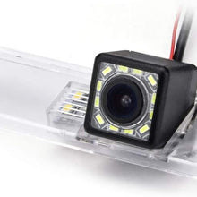 eHANGO Car Rear View Camera with 4 Pin to RCA Cable Bracket License Plate Lights Housing Mount for Toyota 4Runner N210 MK4 / Toyota Hilux Surf N210 / Toyota Fortuner/Toyota Innova (12 LED Angle)