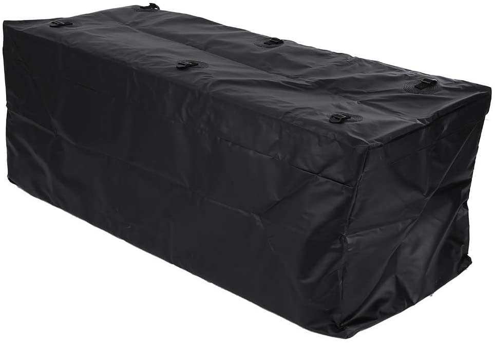 Hitch Cargo Bag Waterproof, 20 Cubic Feet Sturdy Zippers Car Trailer Hitch Cargo Bag with 6 Lashing Straps, Fits All Cars with Rack, 59 x 24 x 24 inch (Black) (Black)