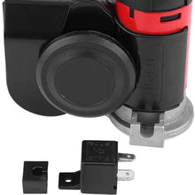 Gorgeri 12V 139DB Loud Electronic Snail Ultra Compact Dual Air Horn for Motorcycle Yacht Boat