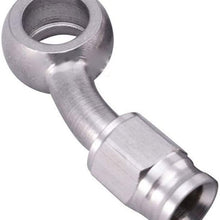 MSJFUBANGBM AN3 10mm Stainless Steel Brake Hose Fitting Ends Adapter for Car Auto Motorcycle (Color : V)