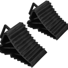 Rubber Wheel Chock, 2pcs Heavy Duty Car Anti-slip Block Tyre Slip Stopper Wheel Alignment Block Tire Support Pad