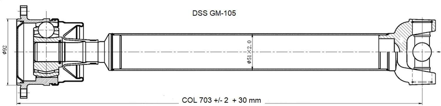 Drive Shaft Assembly Front Chevrolet Colorado (2004-2012), GMC Canyon (2004-2012), Isuzu i-350, Isuzu i-370 (2006-2008)