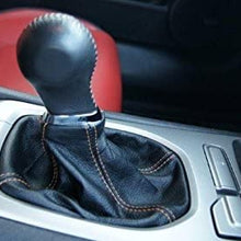 RedlineGoods Shift Boot for 2010-12 Chevrolet Camaro. Black with Silver Thread