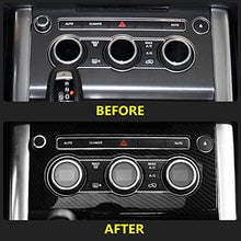Carbon Fiber Style Console Air Conditioner Button Frame Cover Trim for Land Rover Range Rover Sport 2014-2017