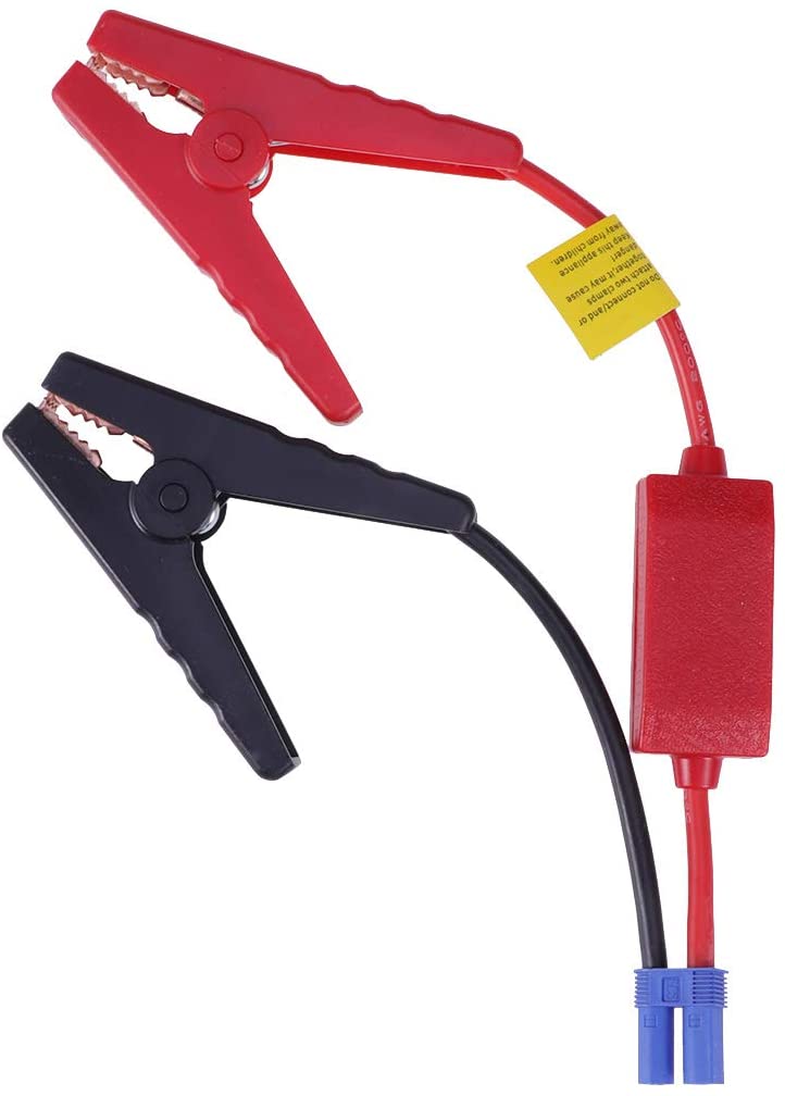 LIOOBO 12V Car Jump Starter, Car Emergency Start Power Cable Clamp Storage Battery Anti-Reverse Clip EC5
