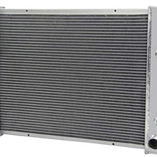 CoolingCare 27'' Width Aluminum Radiator, 4 Row Core Radiator for 1965-1985 Chevy Chevelle, GMC Caballero, Pontiac Ventura AT/MT Many GM Cars