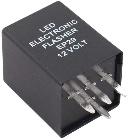 XtremeAmazing LED Electronic Flasher EP29 EP29N 12 Volt 4Pin Relay Turn Signal Bulbs Hyper Flash