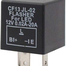 3-Pin CF13 Electronic Flasher Relay for Car Vehicle LED Turn Signal Light Bulbs Hyper Blink Flash