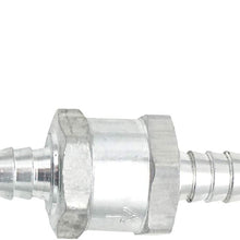 Amrxuts 6mm 1/4" Fuel Non Return One Way Check Valve Petrol Diesel Fuel Oil Water Aluminium Alloy